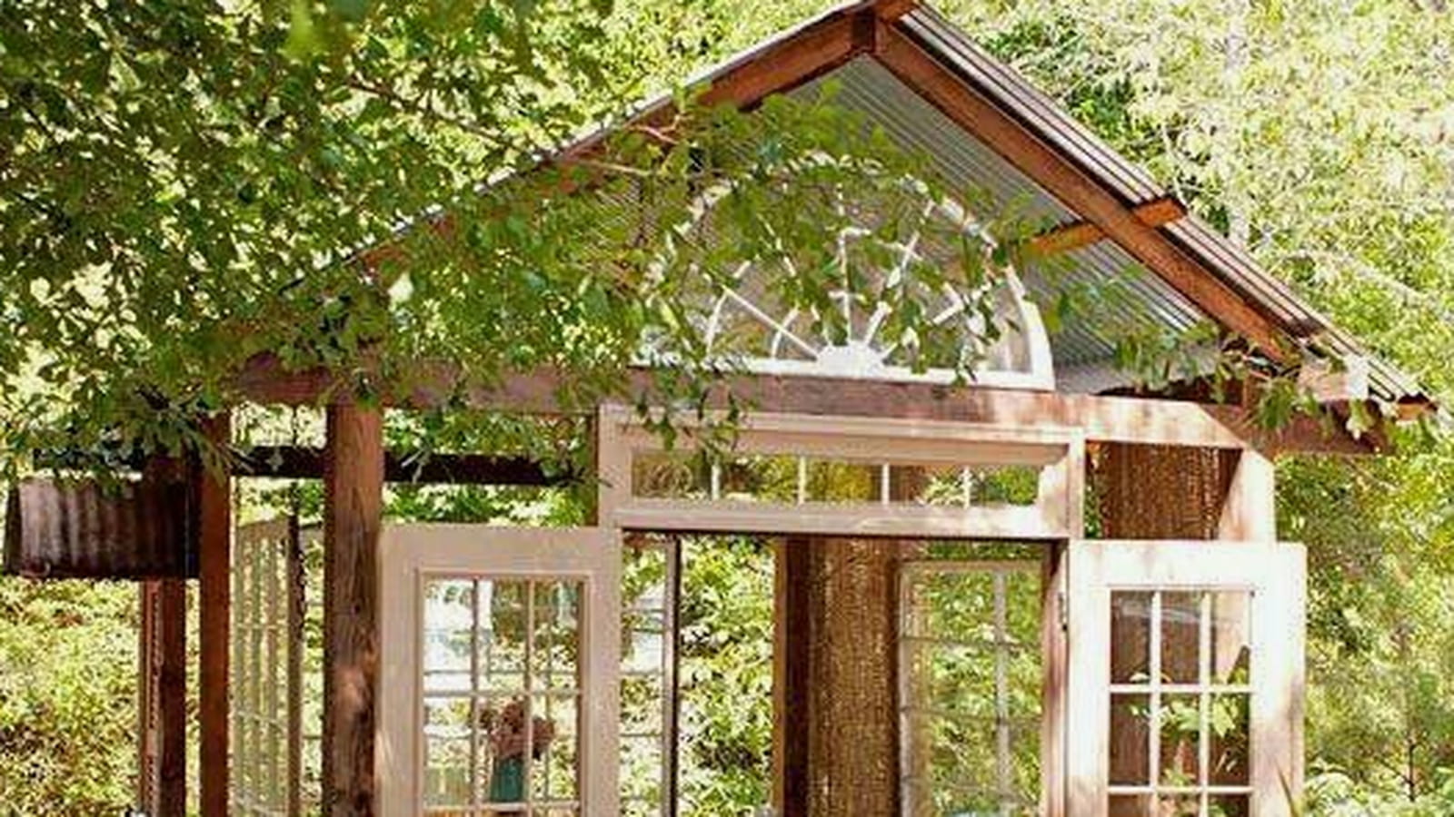 Cabane de jardin vitrée