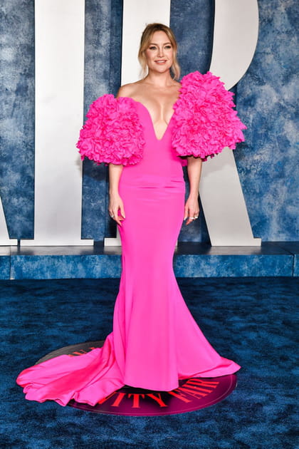 Kate Hudson en robe rose fuchsia Tamara Ralph