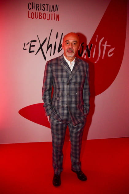 Christian Louboutin au vernissage de son exposition