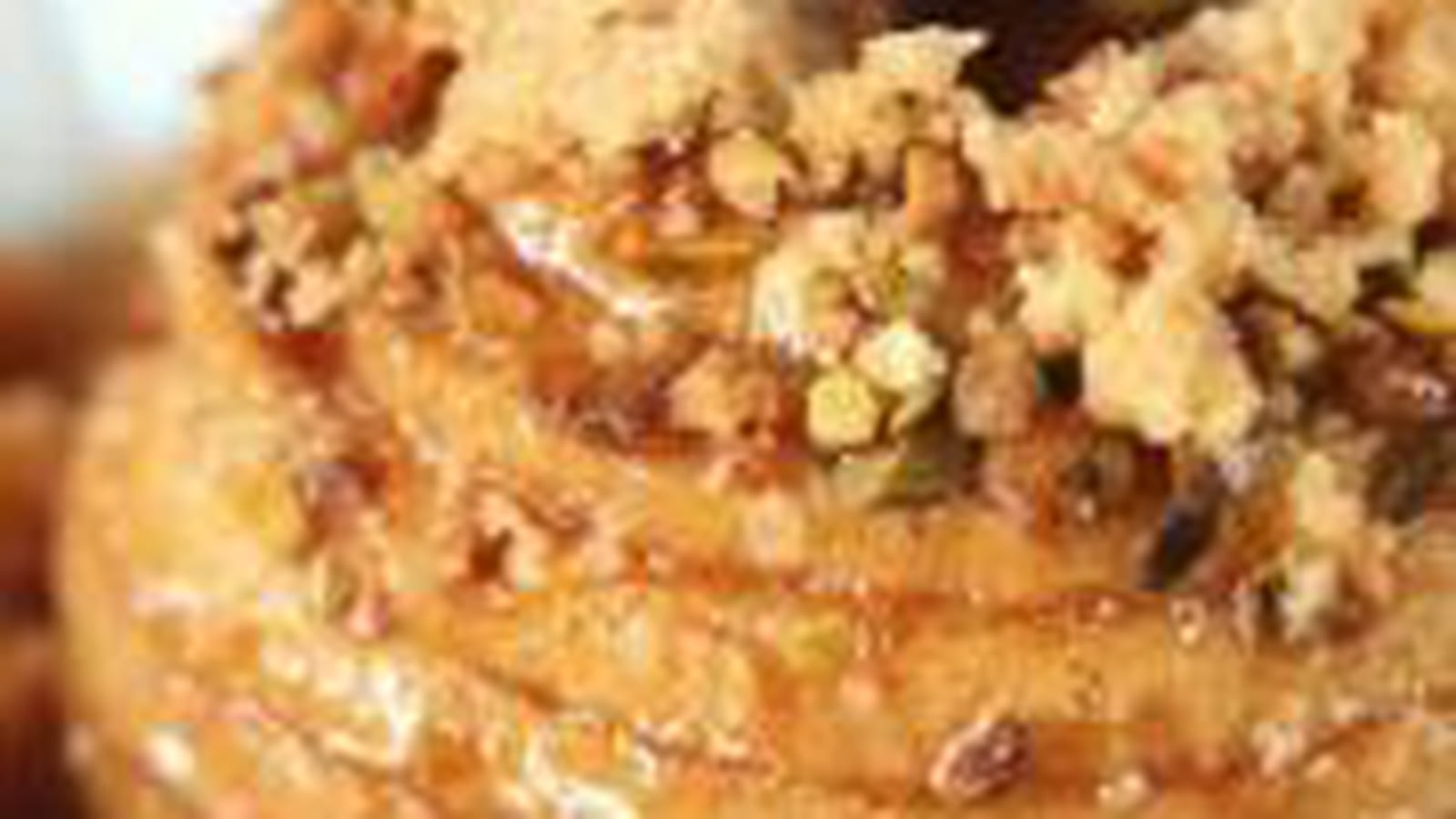 Pommes au four, pistache et crumble