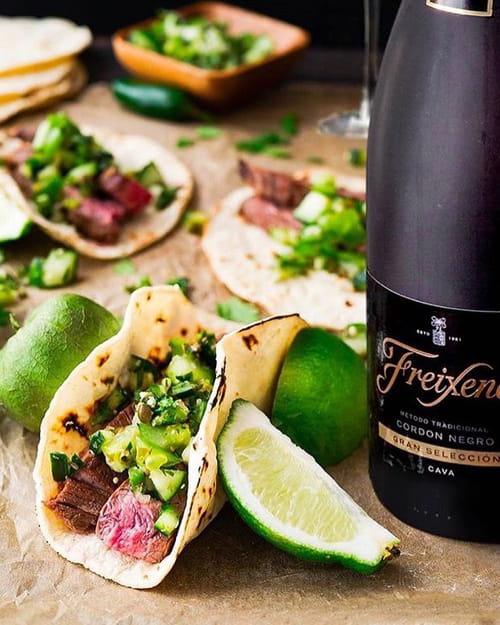 Fajitas au bœuf, coriandre et menthe