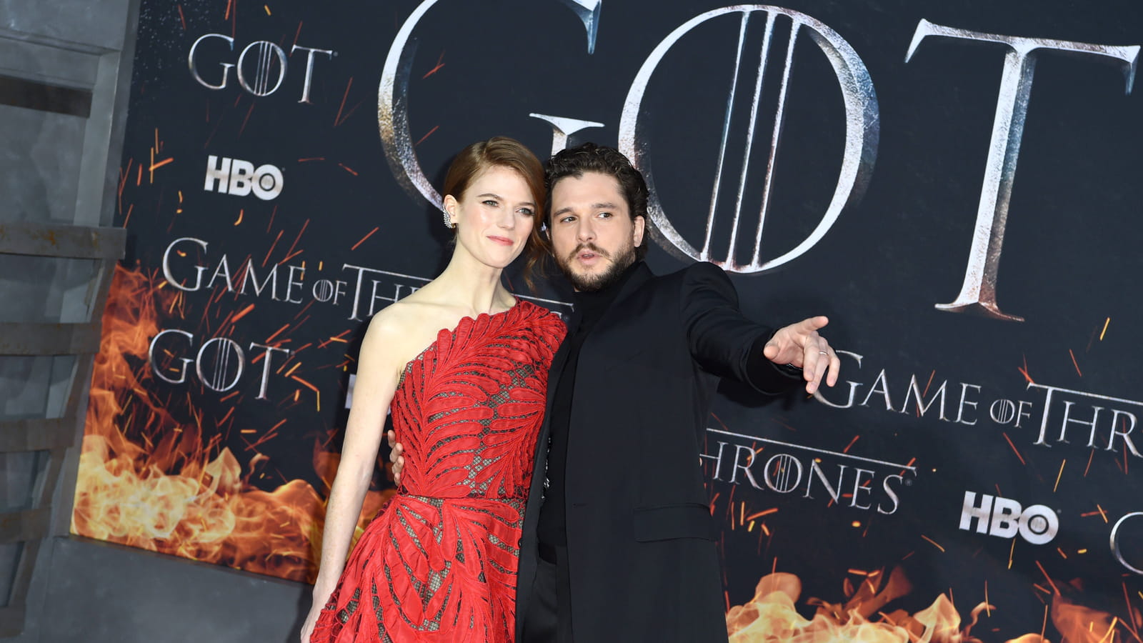 Kit Harington et Rose Leslie à la première de 'Game of Thrones' à New-York