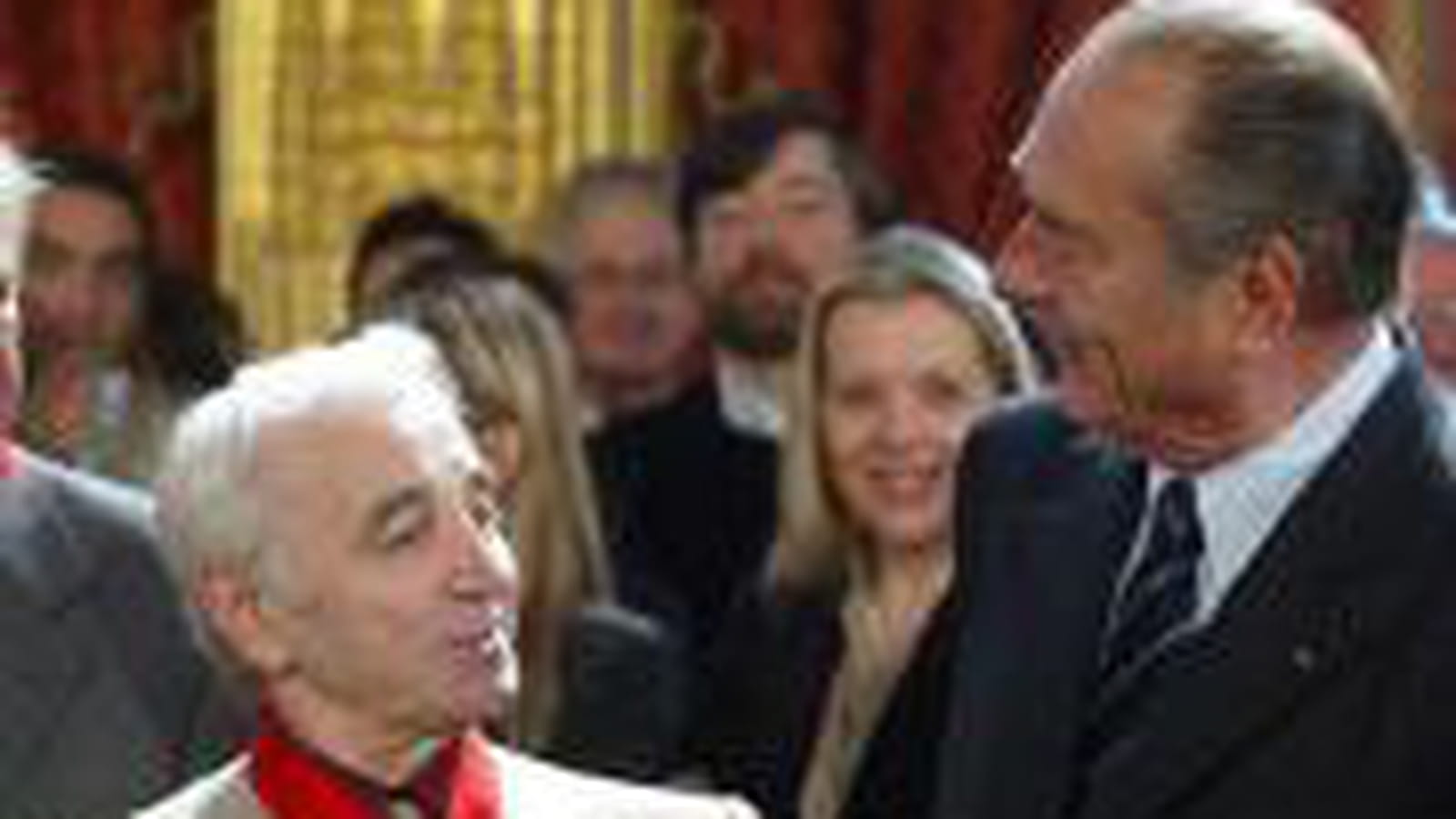 Charles Aznavour et Jacques Chirac