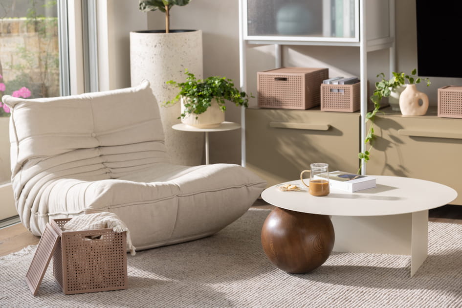 Ranger n'a jamais &eacute;t&eacute; aussi styl&eacute;&nbsp;: ces bo&icirc;tes effet cannage investissent toute la maison