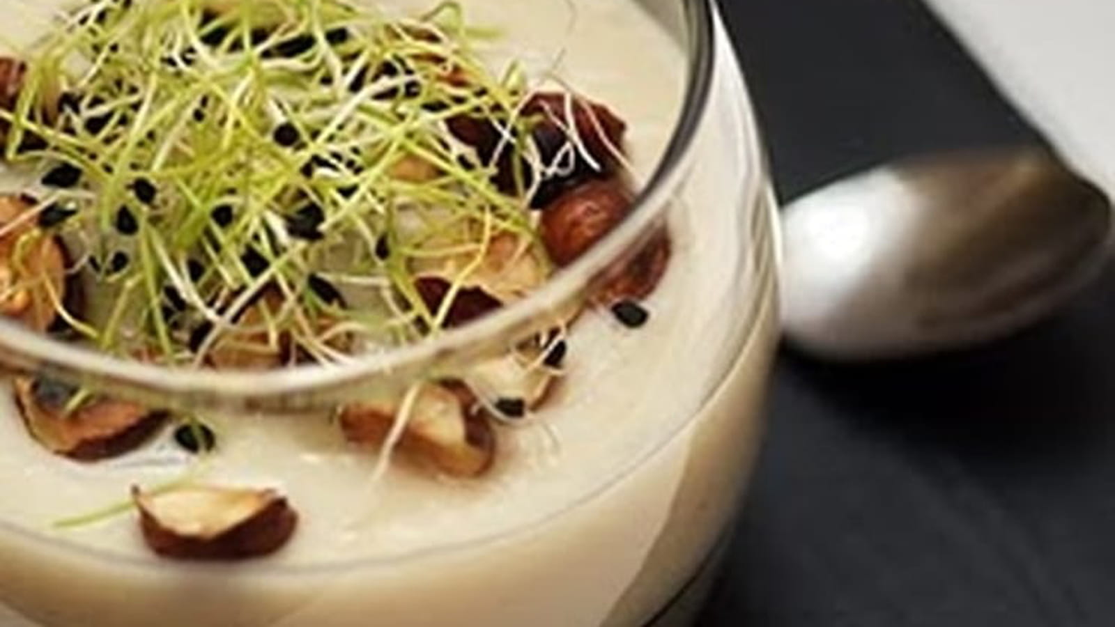 Velouté de topinambour et chèvre