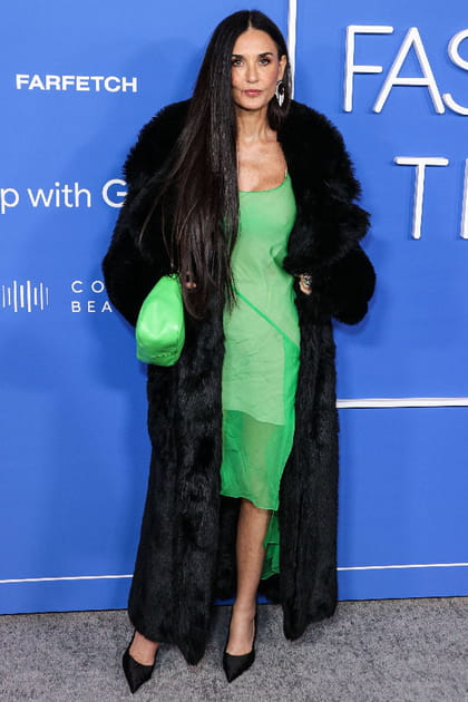 Demi Moore en robe verte