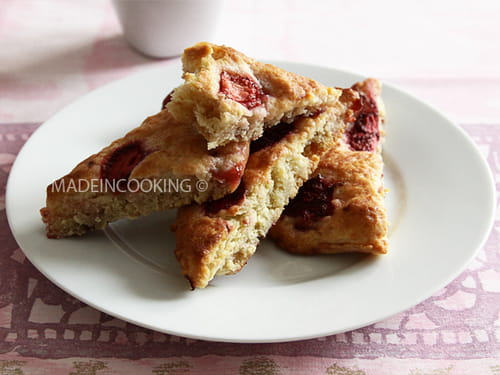 Scones moelleux aux fraises