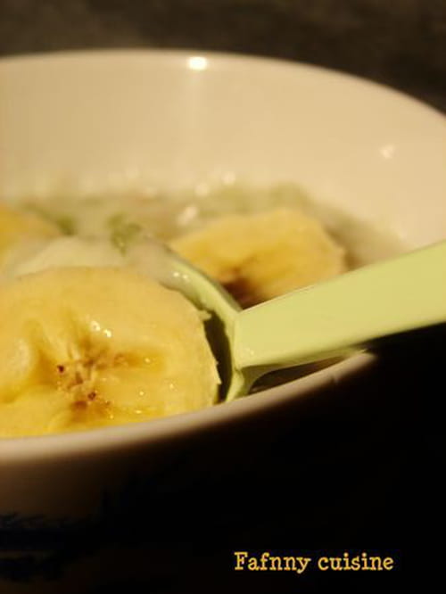 Délice de banane au lait de coco