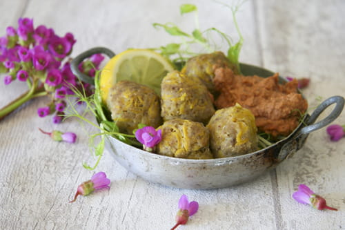 Boulettes de sarrasin et carotte à la vapeur