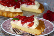 Tarte renversée aux fraises et crème diplomate : Etape 3