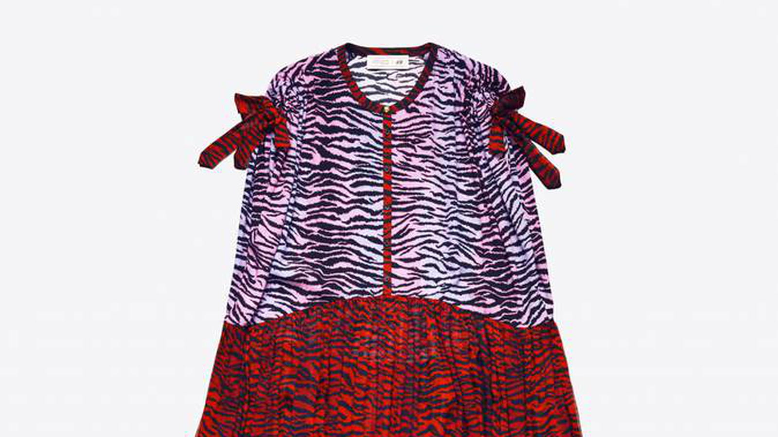 Robe zébrée bicolore