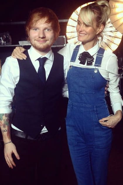 Avec le chanteur Ed Sheeran