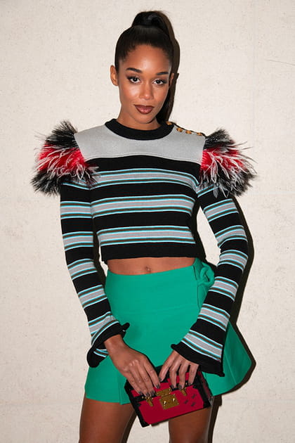 Laura Harrier au défilé Louis Vuitton