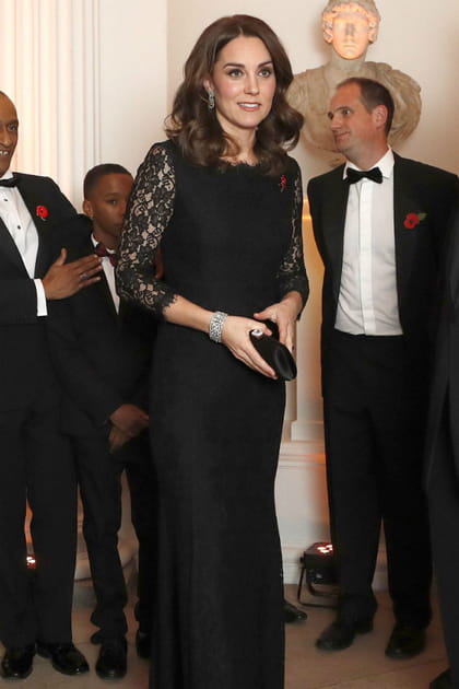 Kate Middleton et sa robe noire en dentelle