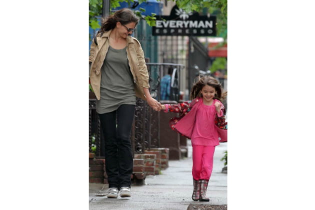 Katie Holmes et Suri Cruise tout sourire à New York