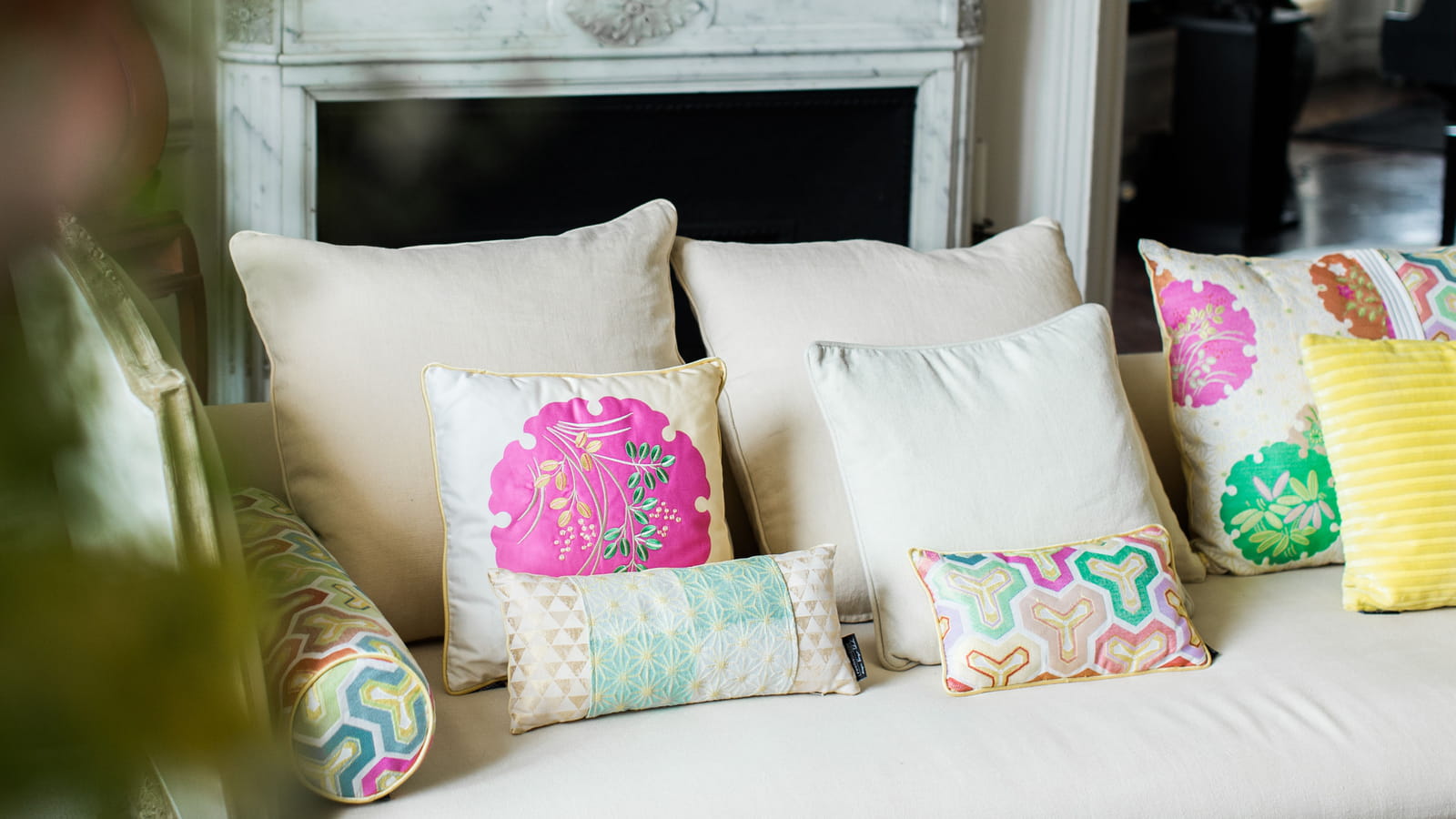 Coussins Roche Bobois X Kenzo Takada