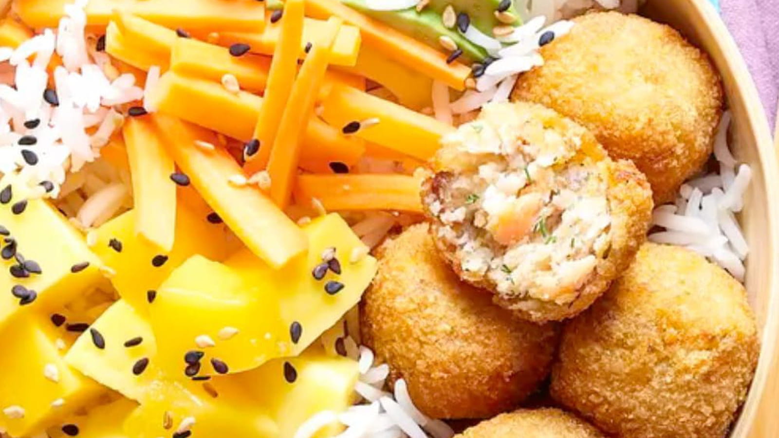 Buddha bowl aux cromesquis de colin façon thaÏ