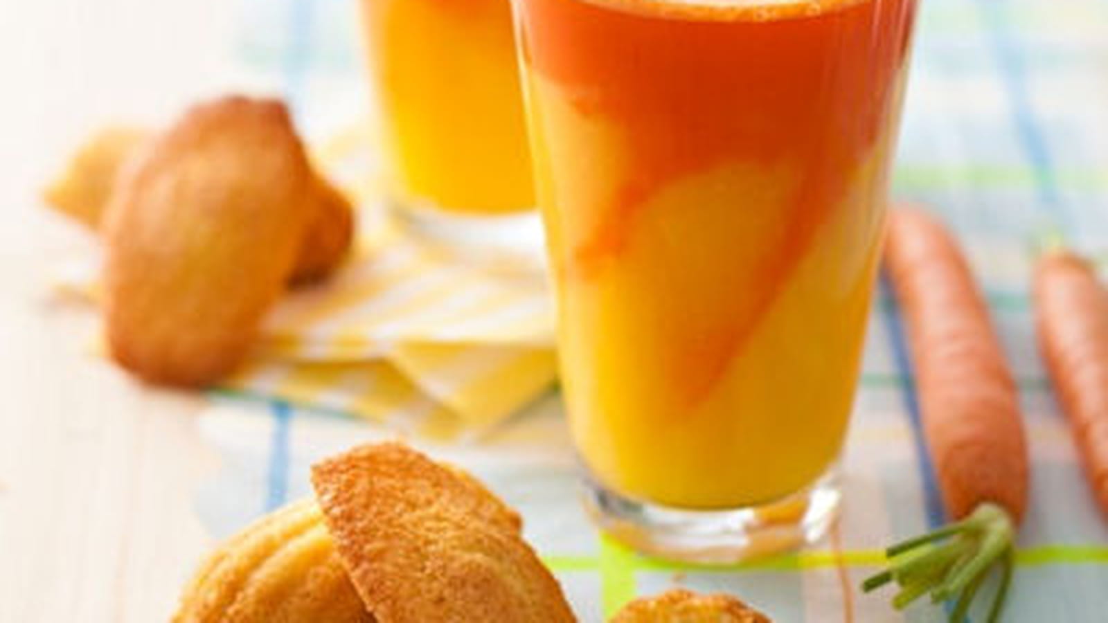 Madeleines sans gluten et smoothie d'été  