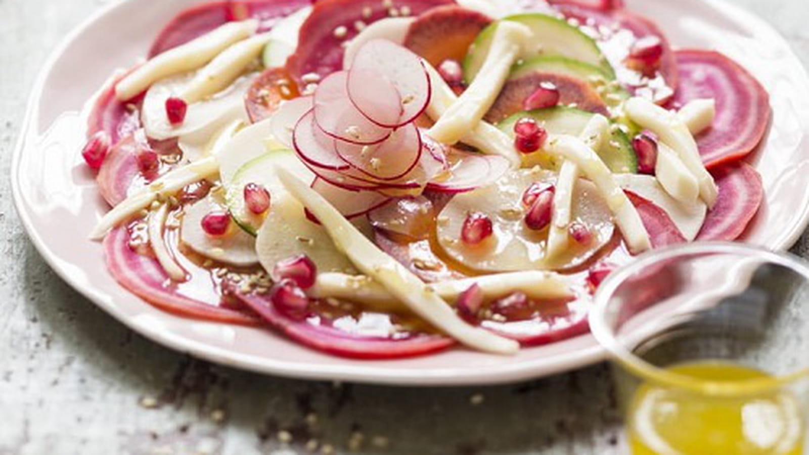 Carpaccio de légumes au reblochon