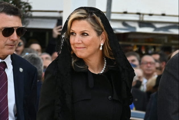 Maxima des Pays-Bas aux obsèques de Constantin II de Grèce