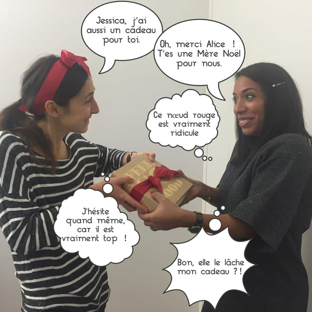Alice offre (avec r&eacute;ticence) un coffret &agrave; Jessica