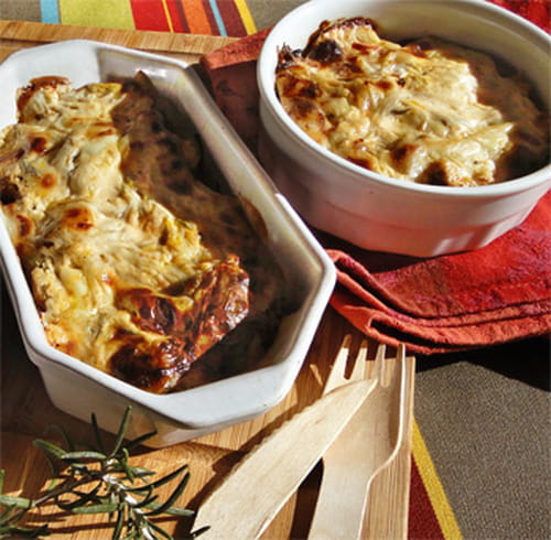 Aubergine et tomates en gratin au four halogène