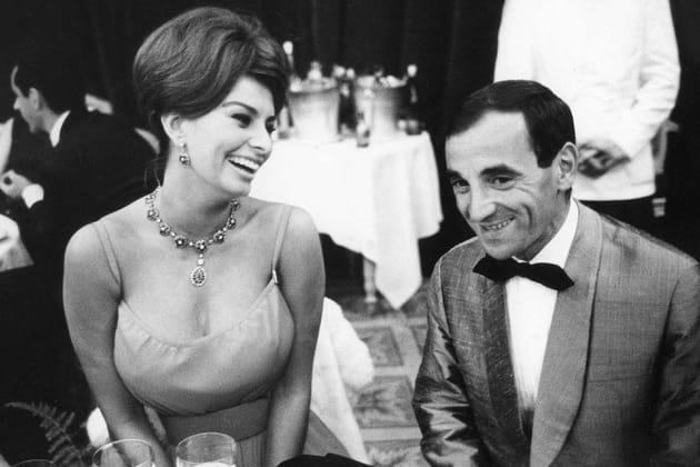 Sophia Loren et Charles Aznavour