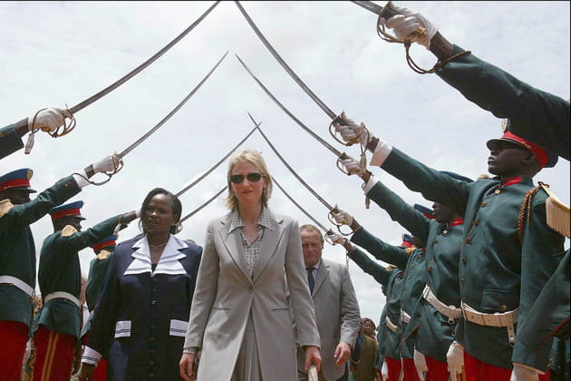 Astrid de Belgique lors d'une visite au Benin