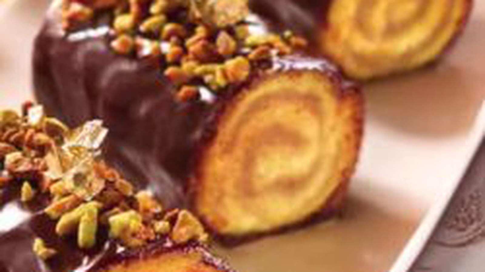 Mini-Bûche de Noël chocolat-crème de marron à la Gâche Tranchée au Beurre Frais