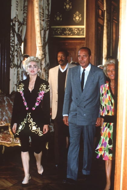Madonna et Jacques Chirac en 1987