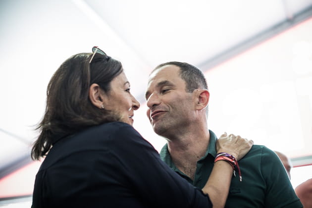 Anne Hidalgo et Beno&icirc;t Hamon &agrave; la f&ecirc;te de l'Humanit&eacute; 2018