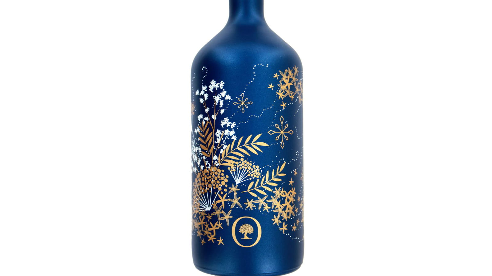Bouteille d'huile d'olive de Noël