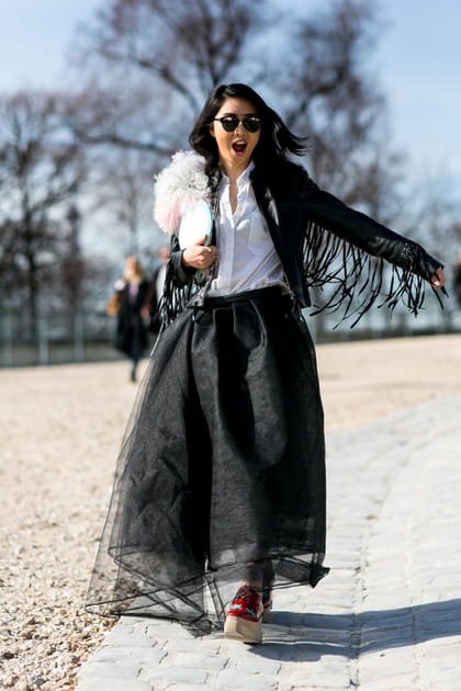 Street style &agrave; Paris : la jupe XXL en tulle