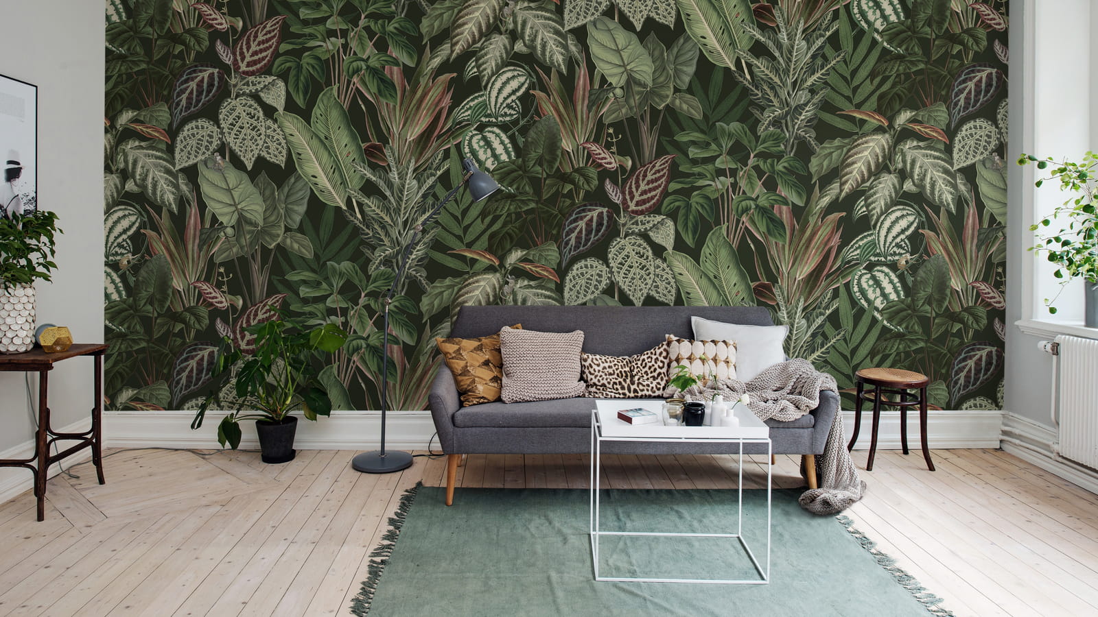 Papier peint Mischievous Monkeys Lush par Rebel Walls