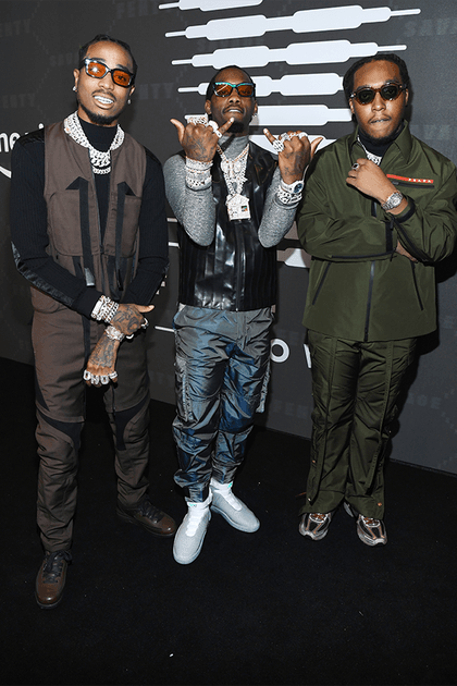 Quavo, Offset et Takeoff de Migos&nbsp;au d&eacute;fil&eacute; Savage x Fenty