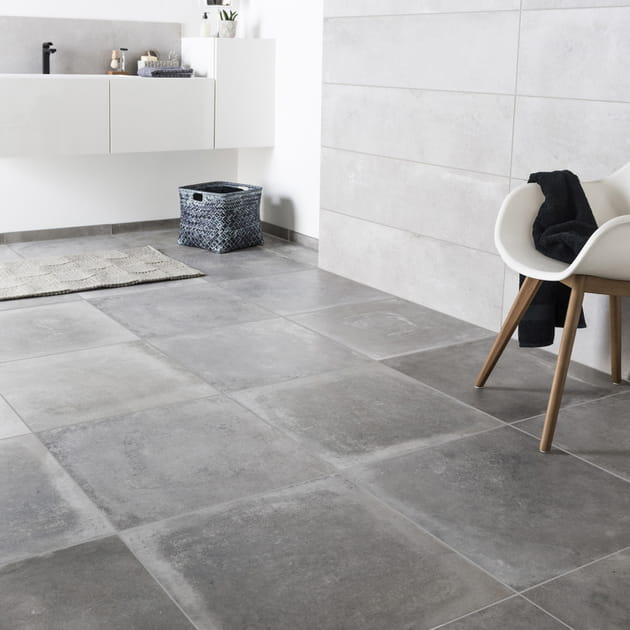 Le carrelage effet béton