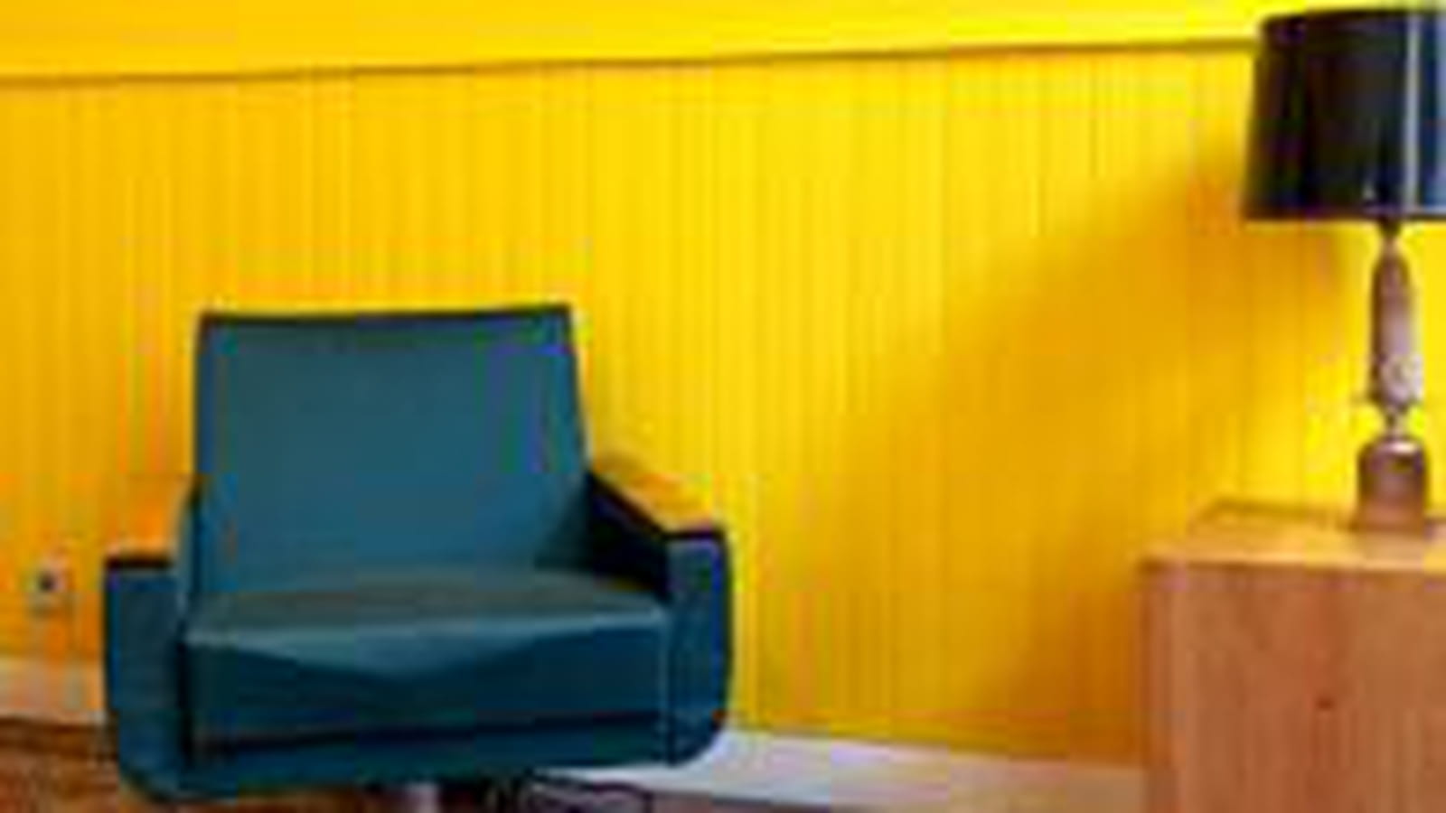 Fauteuil bleu canard