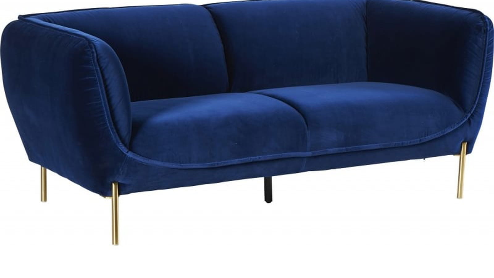 Canapé en velours bleu nuit 