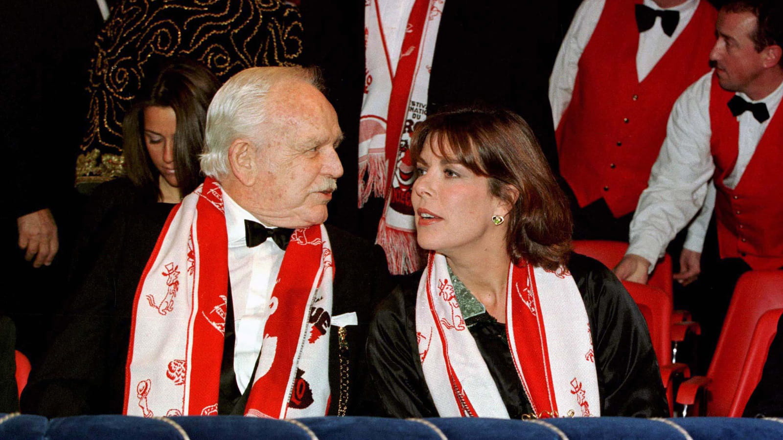 Avec son père le prince Rainier III