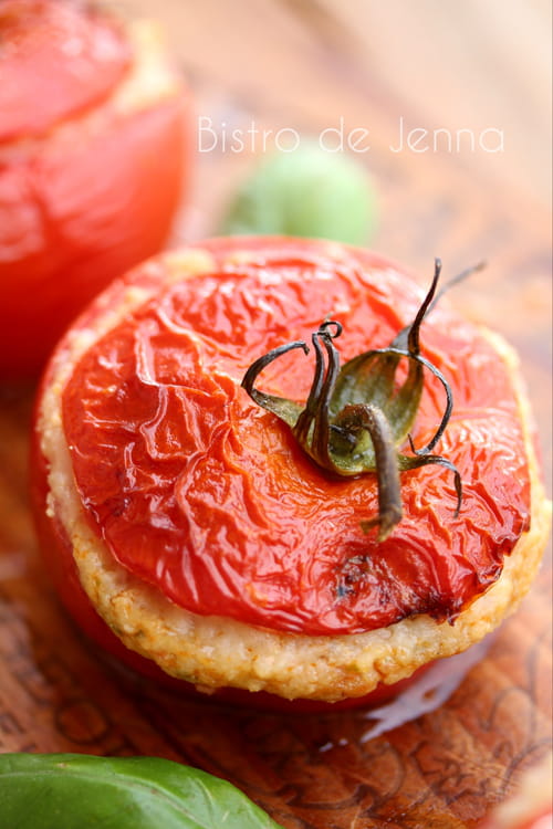 Tomates farcies mozzarella et jambon blanc