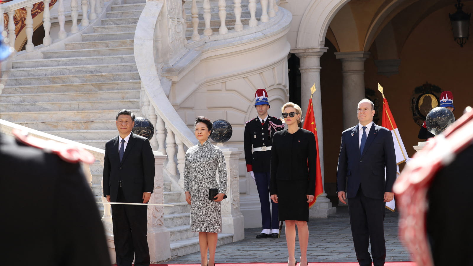 Xi Jinping, Peng Liyuan, Charlene et Albert de Monaco