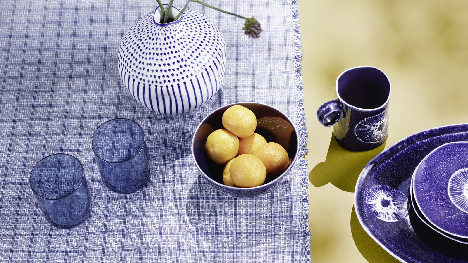 Vaisselle bleue Zara Home