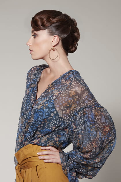 Chignon tress&eacute;