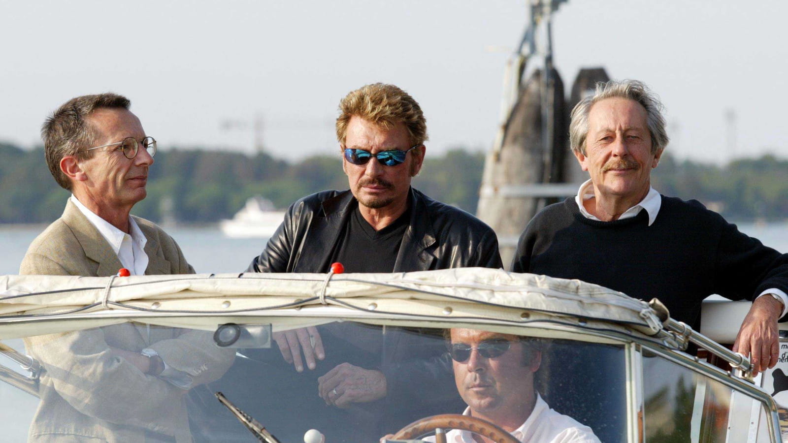 A Venise, avec Johnny Hallyday et Patrice Leconte