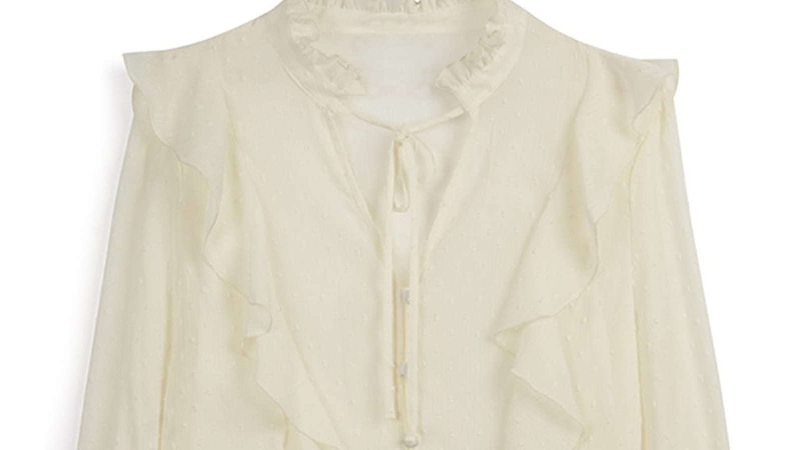 Blouse ivoire à volants