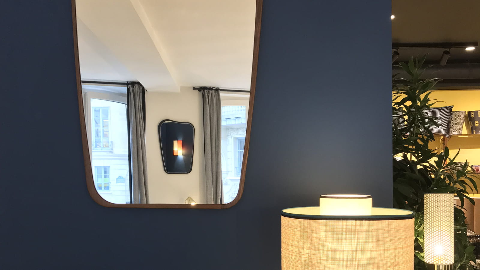 Intérieur bleuté 