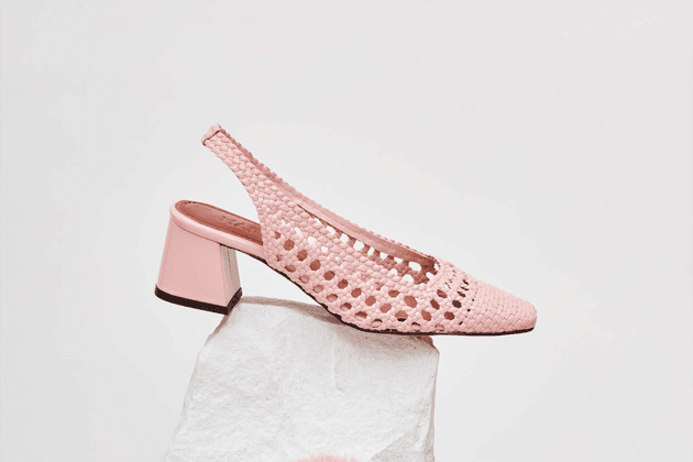 Slingbacks en cuir de Souliers Martinez