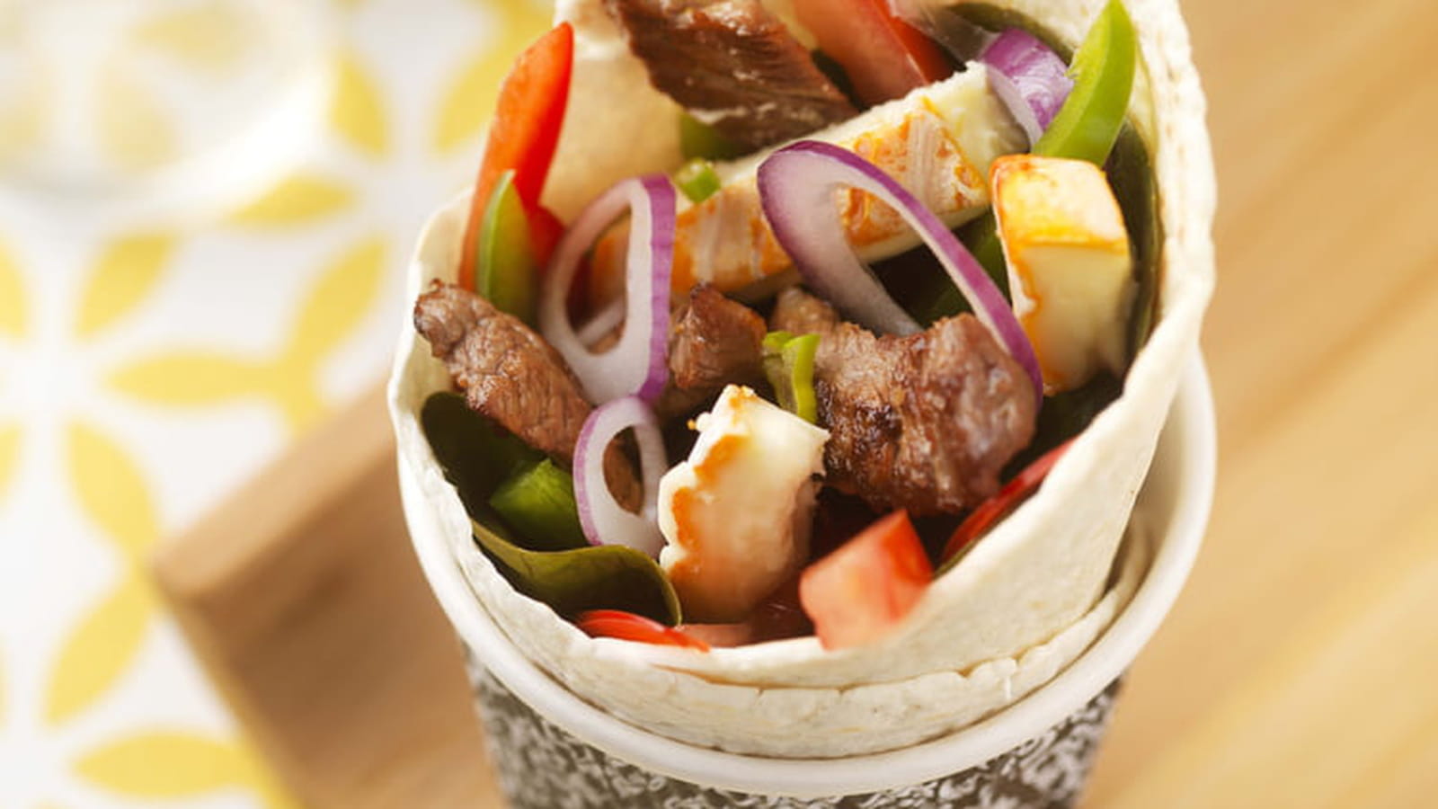 Wrap de boeuf à la texane au Pavé d’Affinois Brin