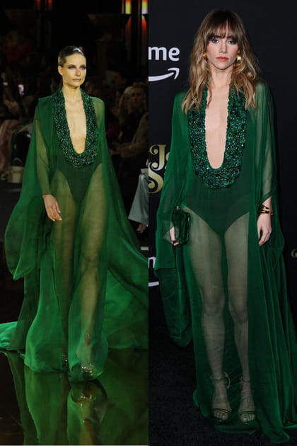 Défilé Stéphane Rolland haute couture printemps-été 2023 vs Suki Waterhouse en 2023