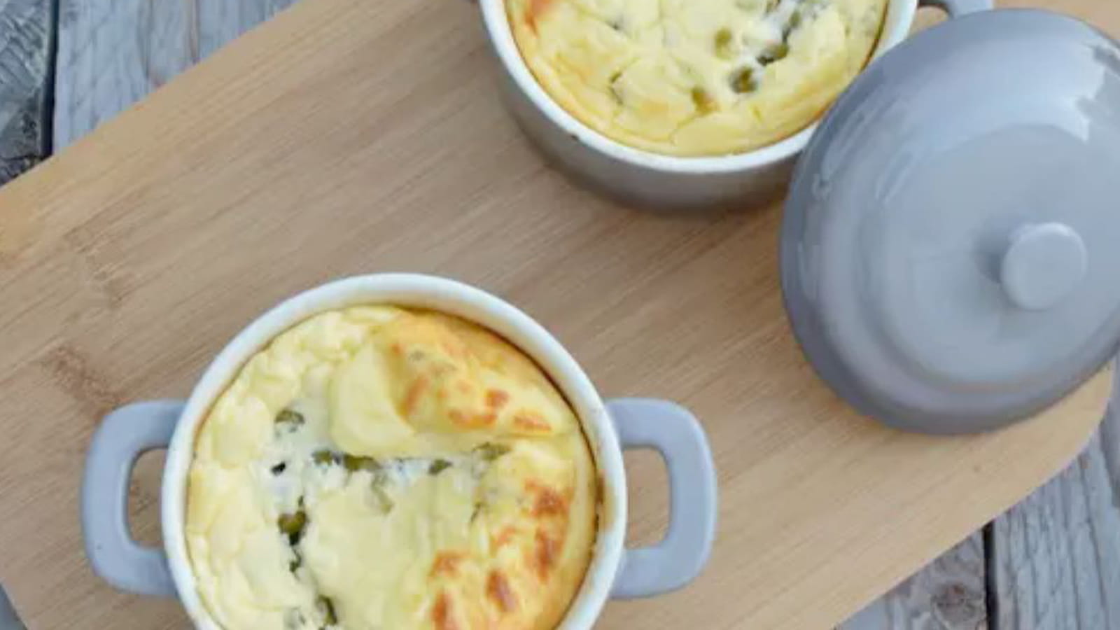 Flan petits pois chèvre